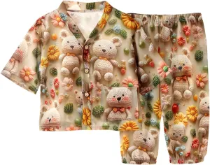 2 Piece Matching Tops Sets for Kids Girl Boy Summer Fall Graphic Top Tees Trousers Pants Sets Kid 2025 Fashion