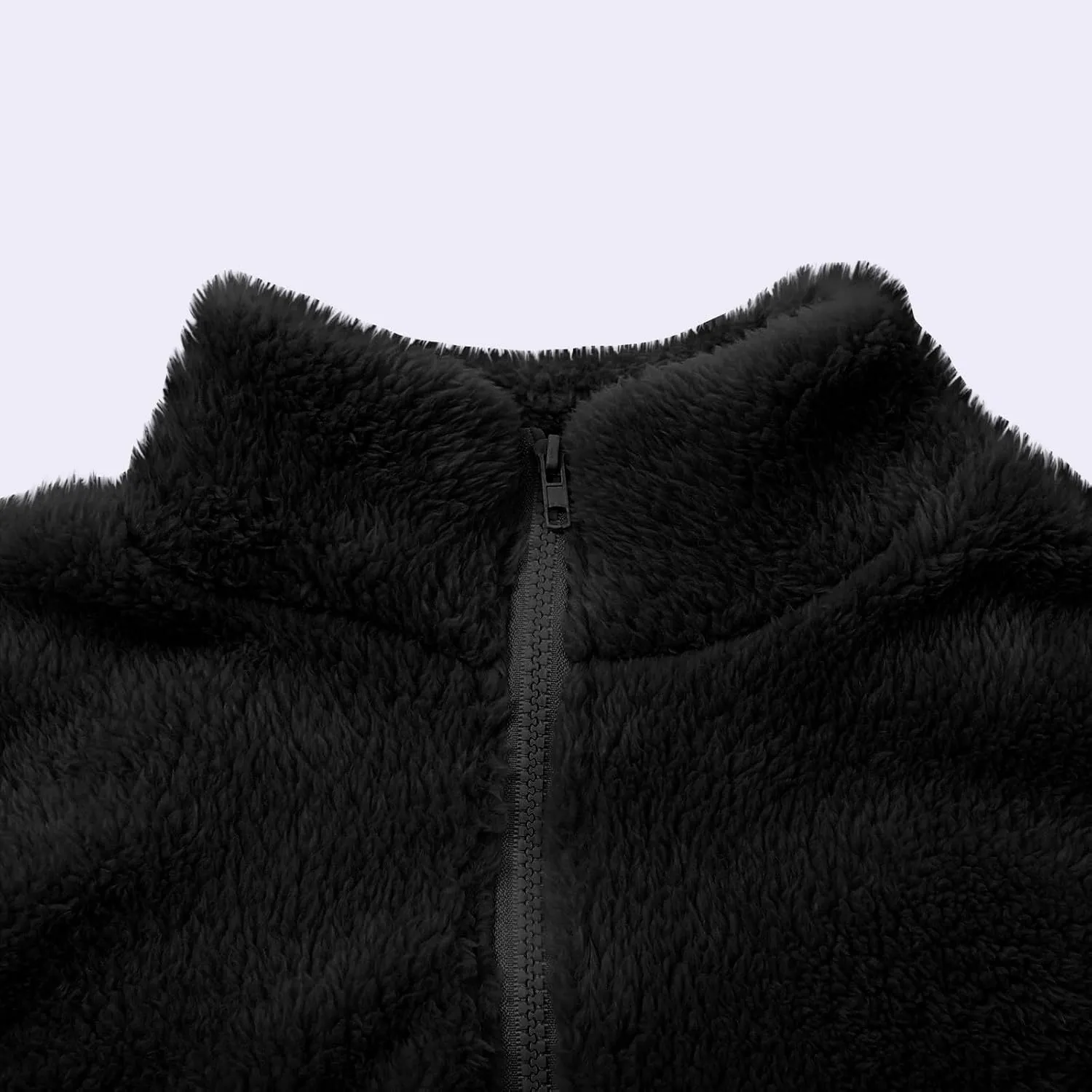 2024 Womens Winter Coats Long Sleeve High Collar Zip up Casual Comfy Warm Plush Loose Jackets with Pockets