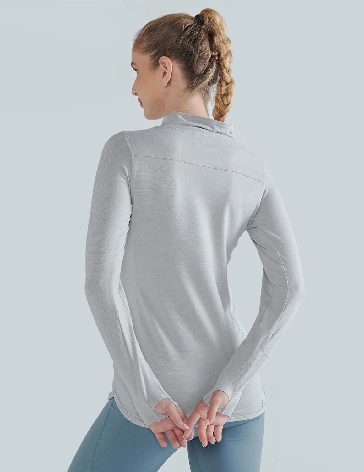 3 Pack Women's Thermal Fleece Shirts Long Sleeve Mock Turtleneck Running Active Tops Workout Cold Weather Gear