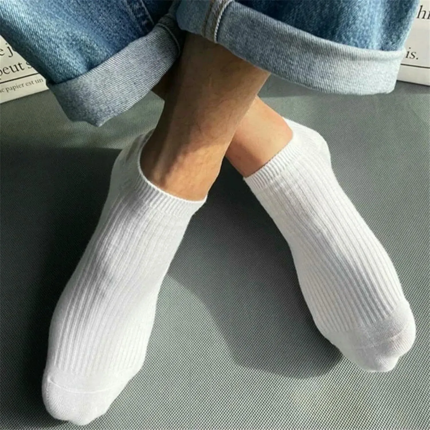 5 Pairs Women Summer Invisible Ankle Socks Sweat-Wicking Breathable Low Tube Boat Socks