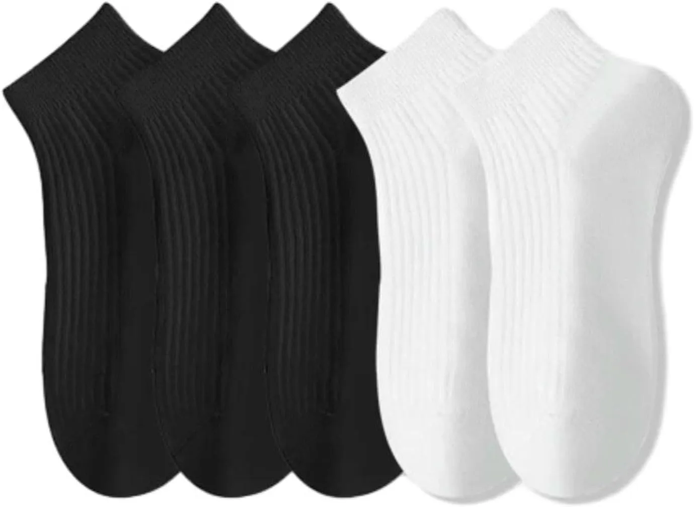 5 Pairs Women Summer Invisible Ankle Socks Sweat-Wicking Breathable Low Tube Boat Socks
