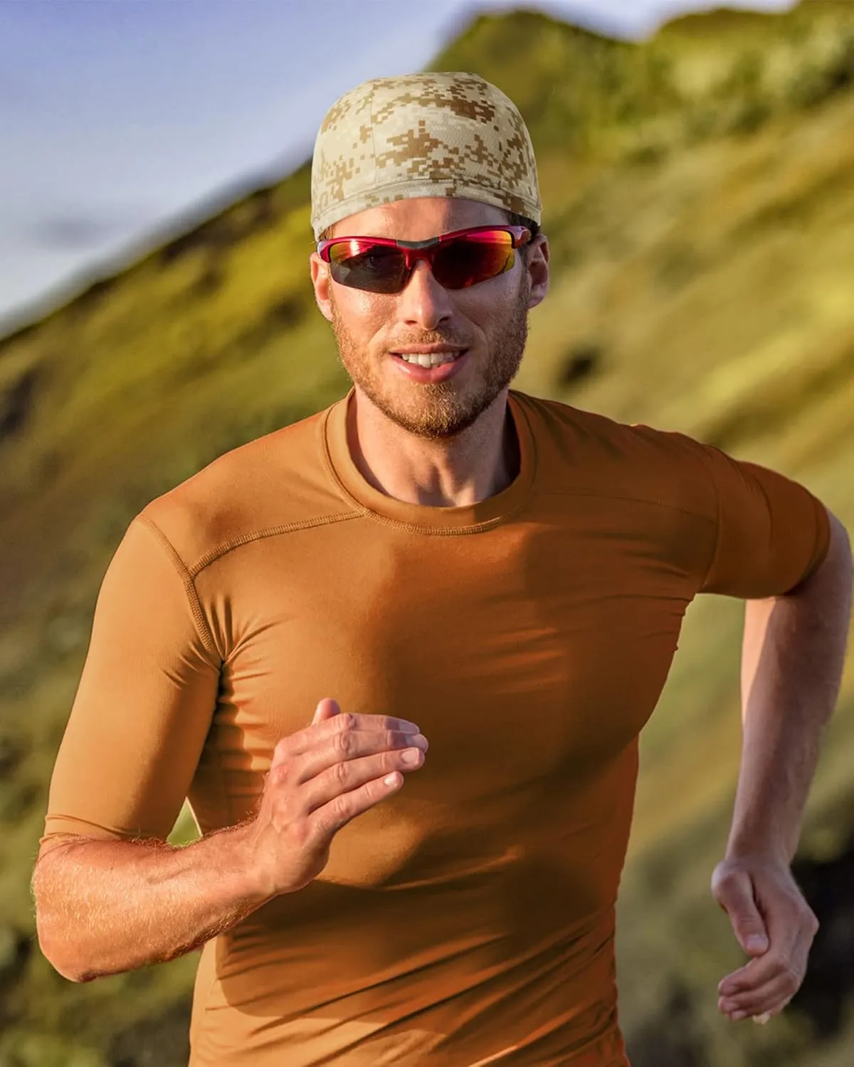 9 Pcs Cooling Skull Cap Camo Liner Sweat Wicking Lightweight Cycling Cap Running Head hat for Men Women