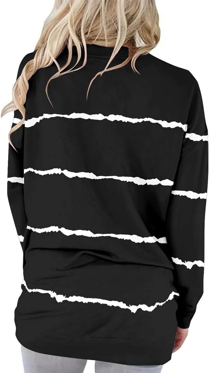 Angerella Women's Casual Loose Fit Pocket Shirts Printed Tops