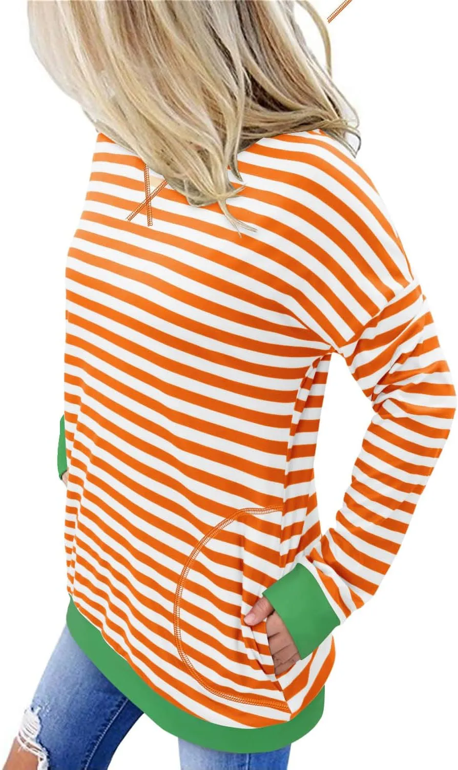 Angerella Women's Casual Loose Fit Pocket Shirts Printed Tops