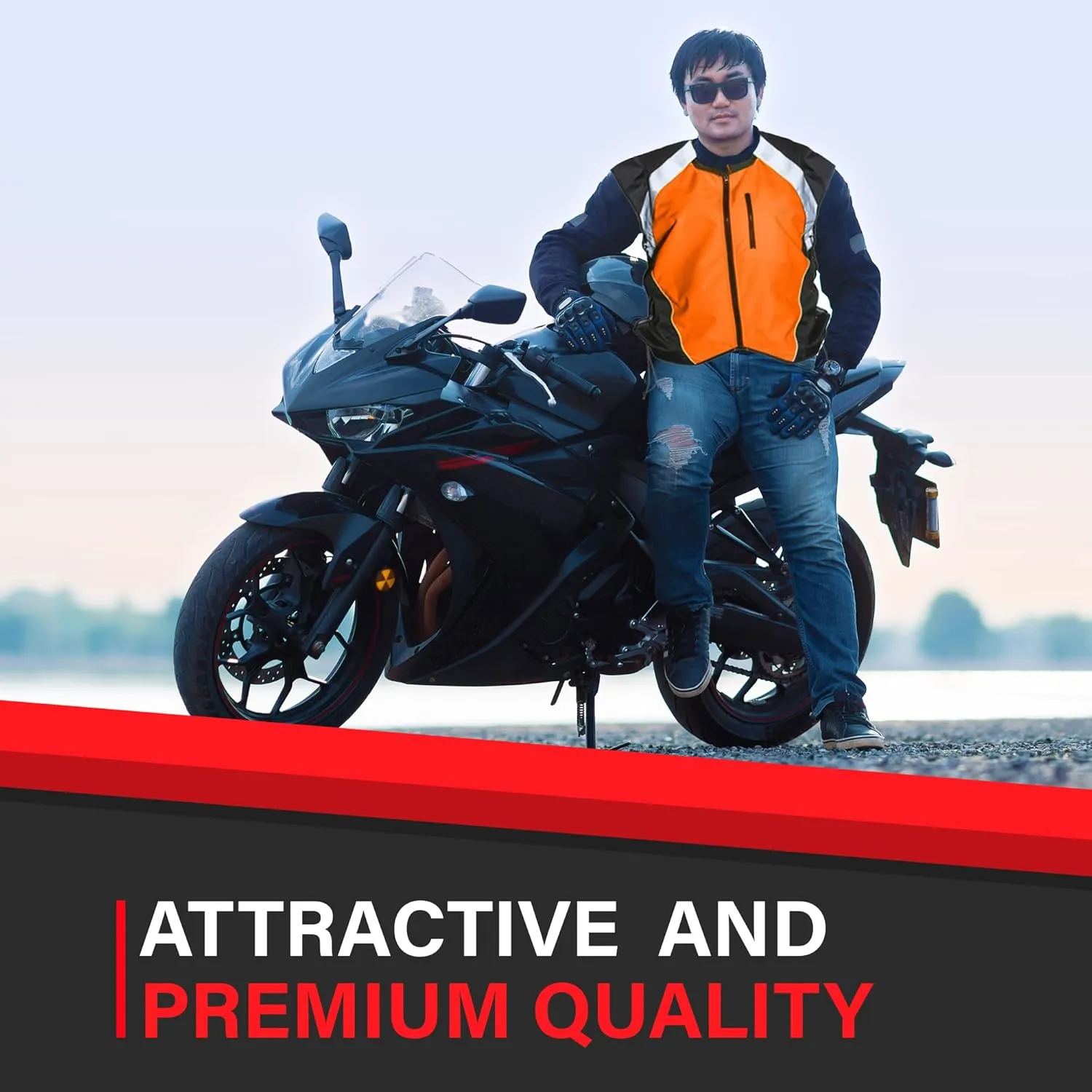 Badass Moto Safety Vest With Pockets. Motorcycle Reflective Vest For Motorcycle Jacket. High Visibility Running Vest