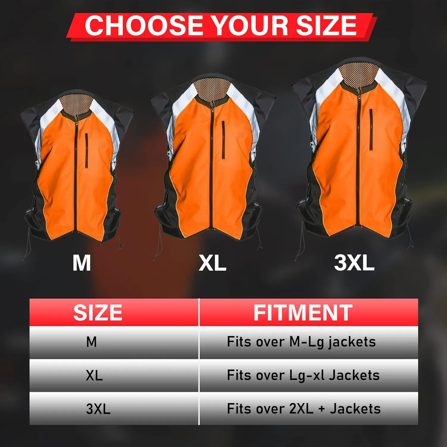 Badass Moto Safety Vest With Pockets. Motorcycle Reflective Vest For Motorcycle Jacket. High Visibility Running Vest
