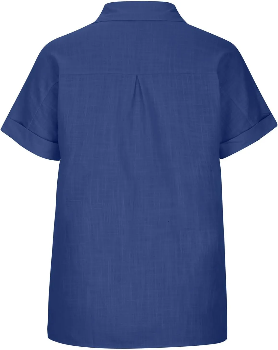 Binmer Womens Linen Button Down Shirt 2024 Fashion Plus Size Blouse Summer Casual Loose Dressy Short Sleeve Tops S-5XL