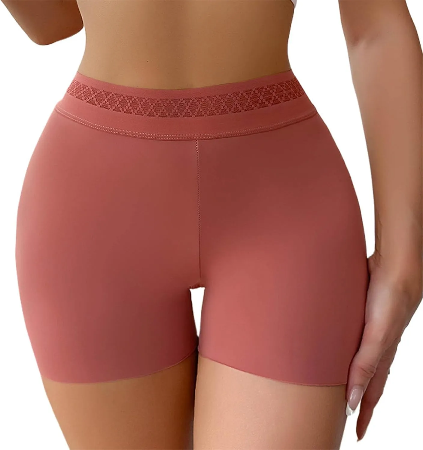 Boyshorts Panties for Women High Waisted Stretch Boxer Briefs Butt Lifter Shapewear Underwear Seamless Workout Panty