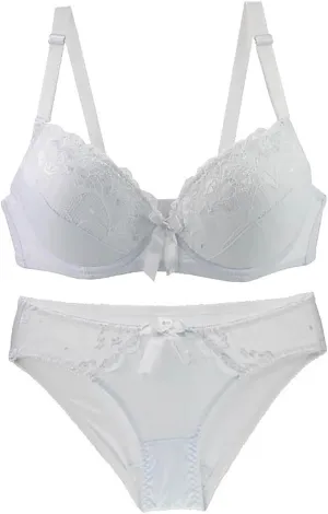 Bra and Panty Sets for Women - Seamless Bralettes Lace Lingerie Sexy Comfortable Sports V Neck Bra Thongs