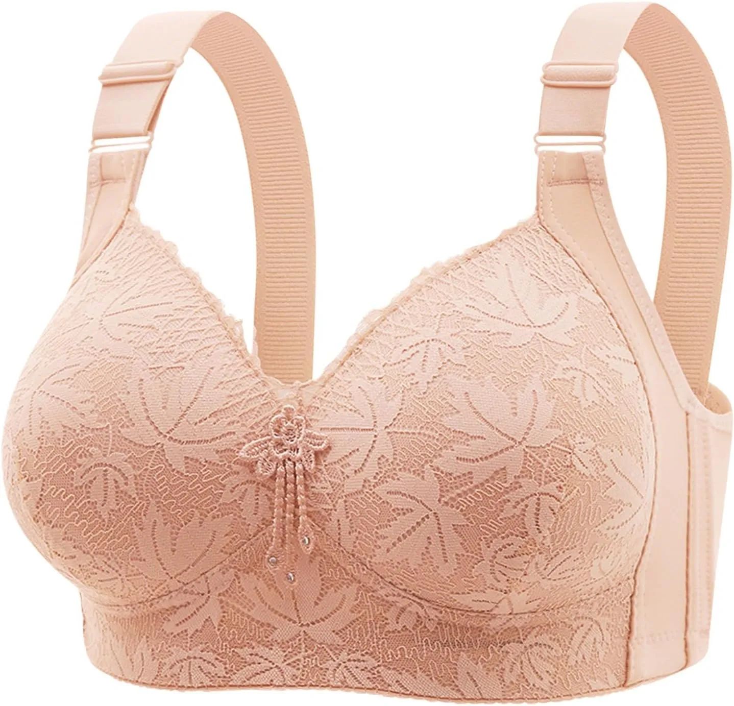 Bras for Women No Underwire Wireless Support Comfortable Lace Bralette Push up Full Coverage Everyday Bra Plus Size