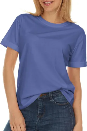 Brix Womens Loose Fit Tee - Shirts Crewneck Cotton Tees.