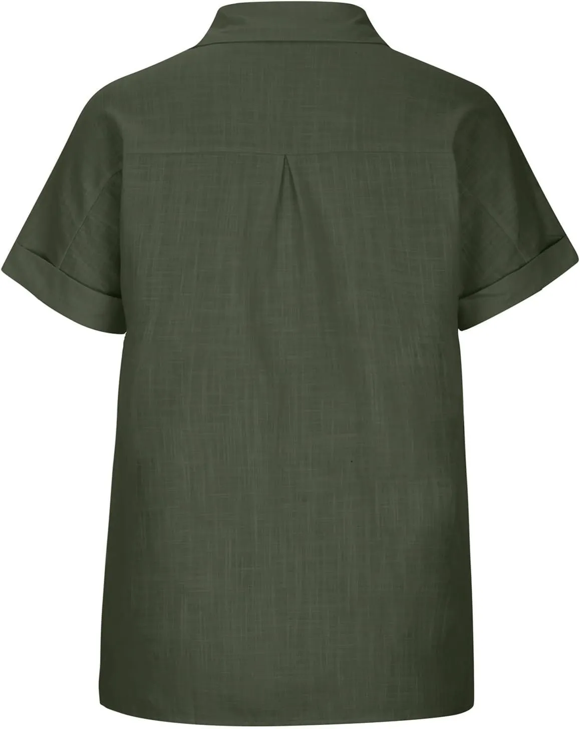 Button Down Shirt Women Summer Casual Trendy Tops Short Sleeve Linen Collared T Shirts Plain Tshirt Dressy Blouses