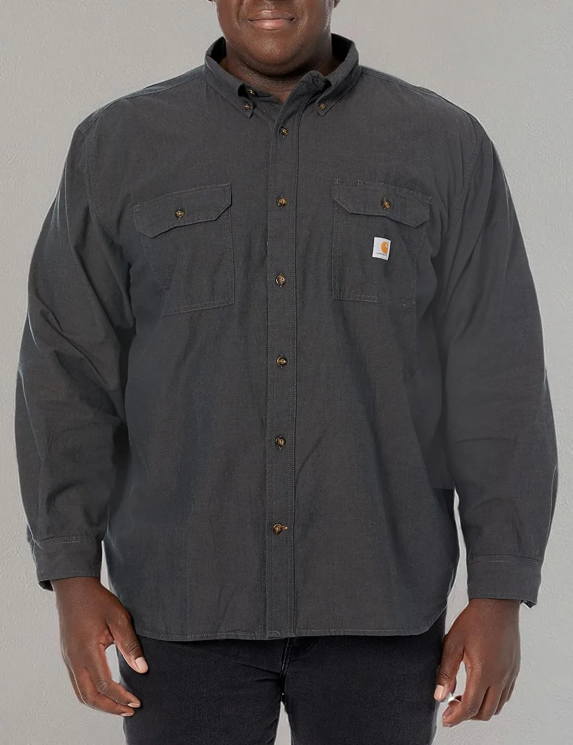 Carhartt Men's Loose Fit Midweight Chambray Long-Sleeve Shirt