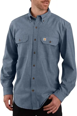Carhartt Men's Loose Fit Midweight Chambray Long-Sleeve Shirt