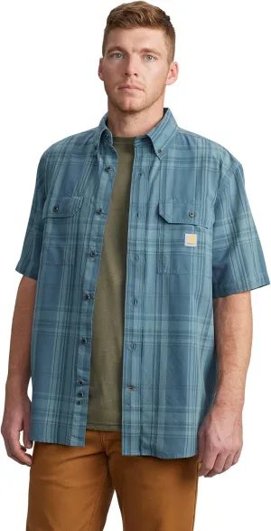 Carhartt Men's Loose Fit Midweight Short-Sleeve Plaid Shirt