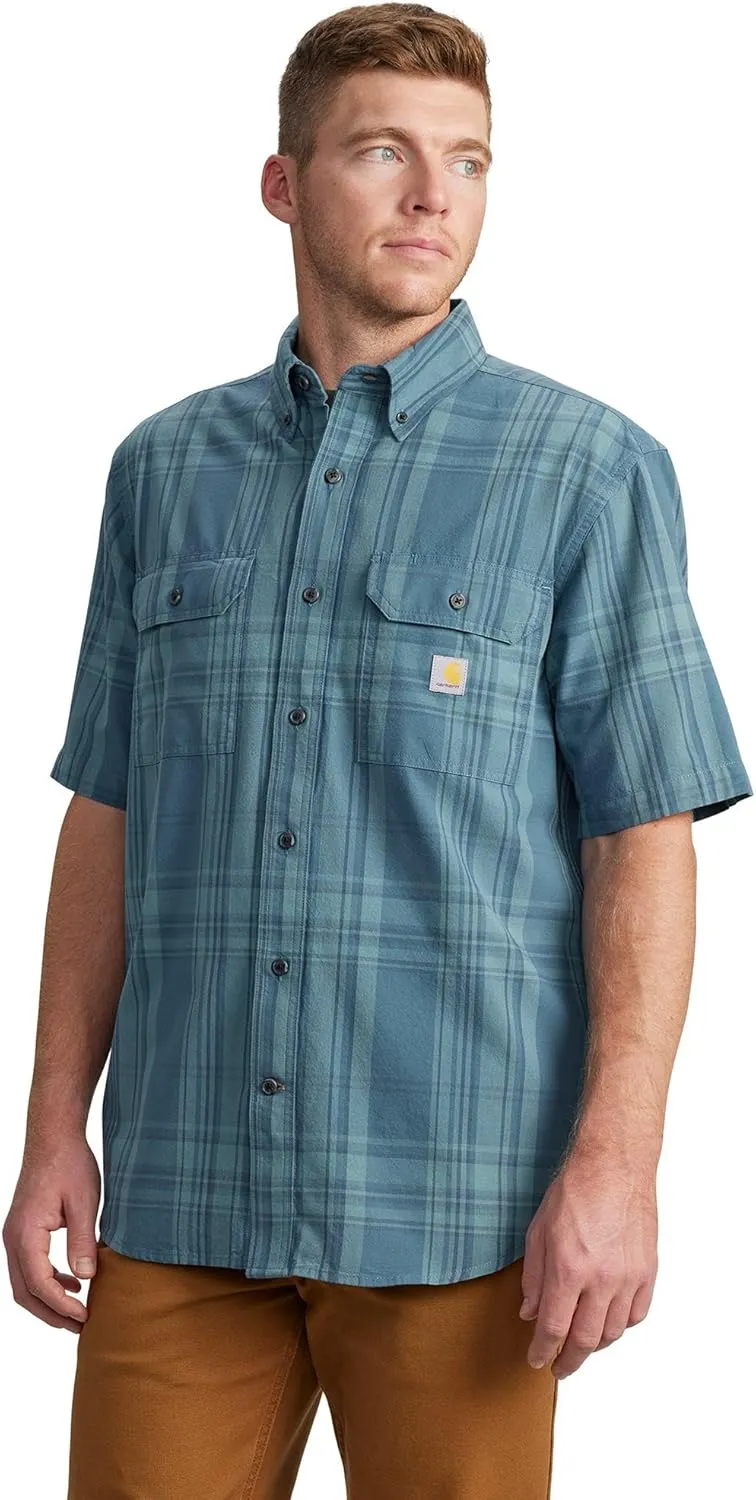 Carhartt Men's Loose Fit Midweight Short-Sleeve Plaid Shirt