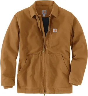 Carhartt Men's Loose Fit Washed Duck Sherpa-Lined Coat