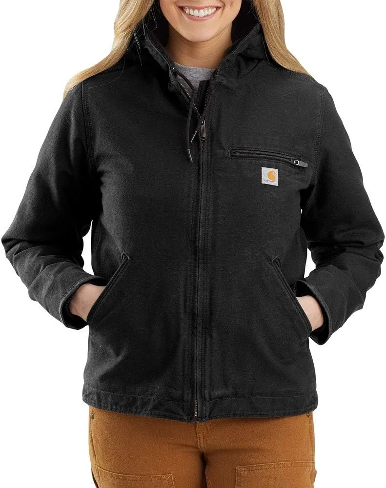 Carhartt Women's Loose Fit Washed Duck Sherpa Lined Jacket