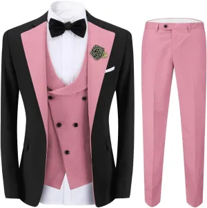 Cloudstyle Mens 3 Piece Suit Single Breasted Vest Jacket Pants Sets