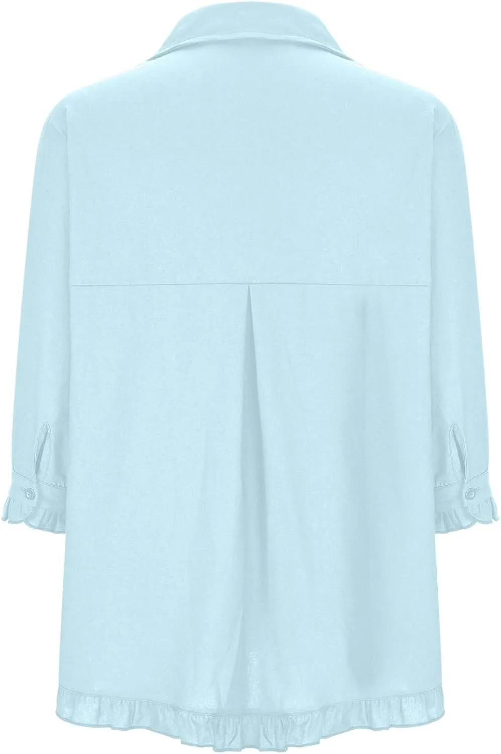 Cotton Linen Tops for Women Plus Size 3/4 Sleeve Shirt Boho Loose fit Tunic Loose Fit Summer Work Oversized Blouse