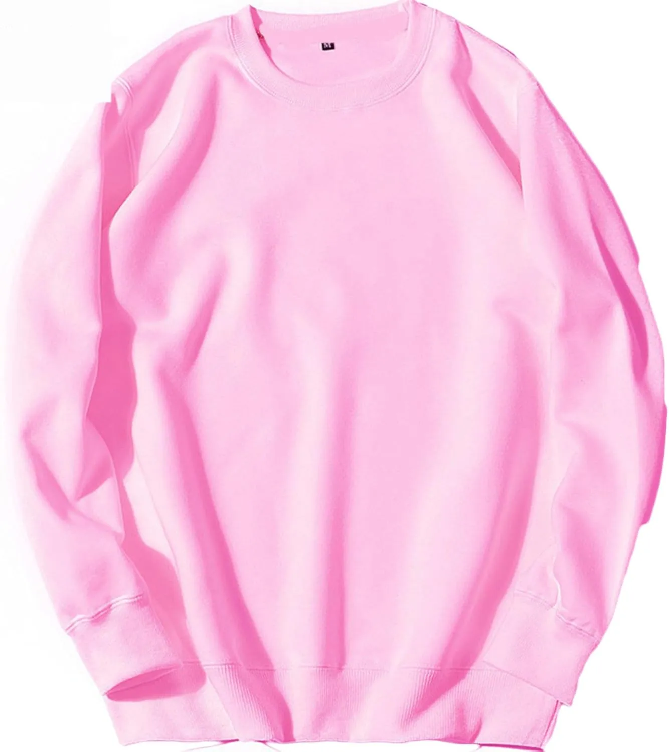 Crewneck Sweatshirt Men Sports Solid Color Pullover Sweatshirts Long Sleeve Loose Fit Workout Sweater Sweatshirts