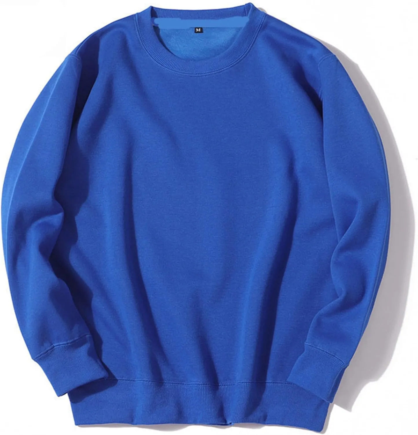 Crewneck Sweatshirt Men Sports Solid Color Pullover Sweatshirts Long Sleeve Loose Fit Workout Sweater Sweatshirts