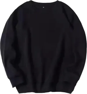 Crewneck Sweatshirt Men Sports Solid Color Pullover Sweatshirts Long Sleeve Loose Fit Workout Sweater Sweatshirts