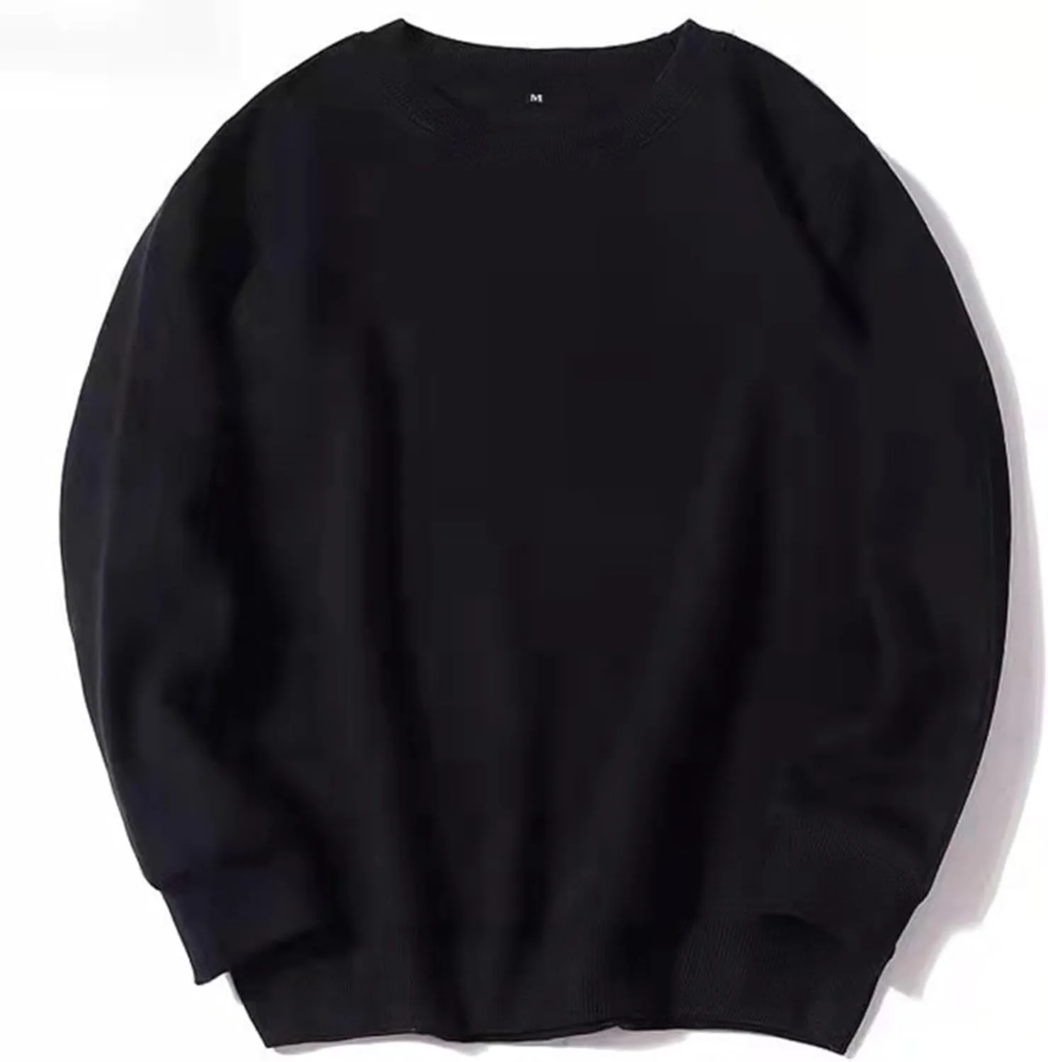 Crewneck Sweatshirt Men Sports Solid Color Pullover Sweatshirts Long Sleeve Loose Fit Workout Sweater Sweatshirts
