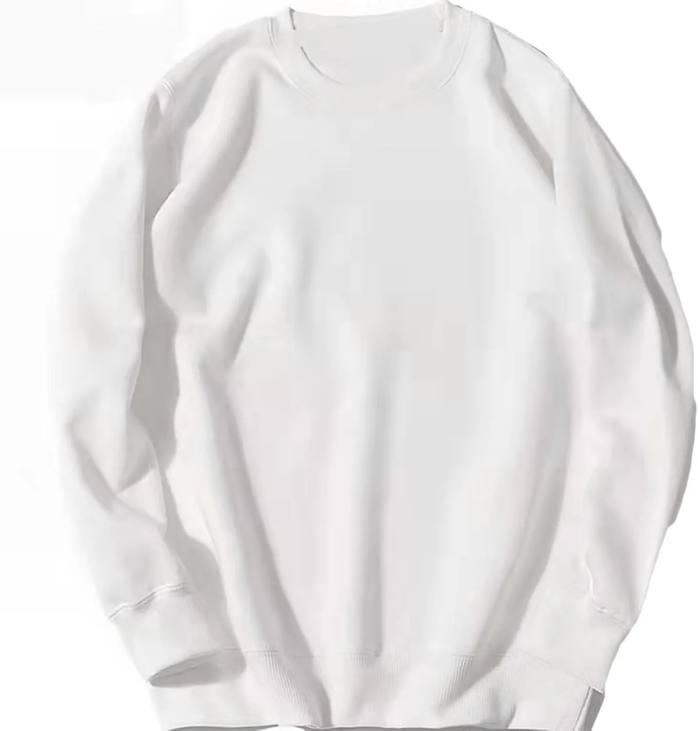 Crewneck Sweatshirt Men Sports Solid Color Pullover Sweatshirts Long Sleeve Loose Fit Workout Sweater Sweatshirts