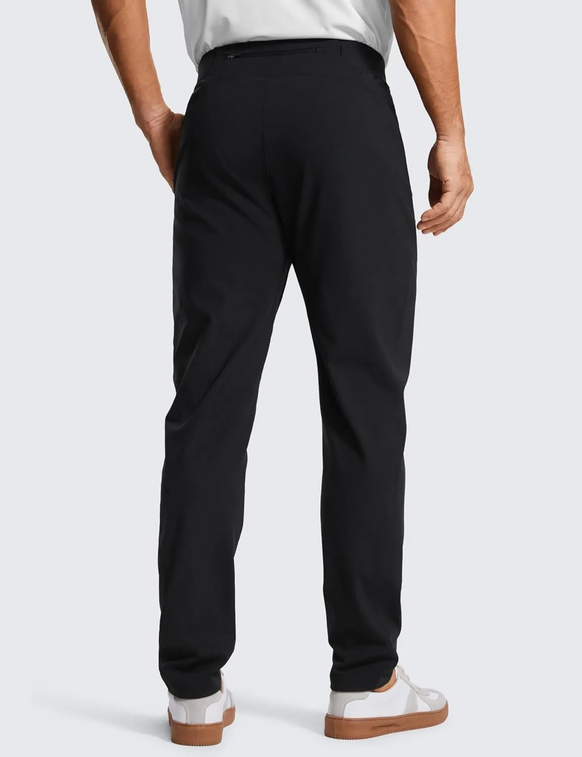 CRZ YOGA 4-Way Stretch Athletic Pants for Men 30" Workout Lounge Casual Work Jogger with Zip Pocket