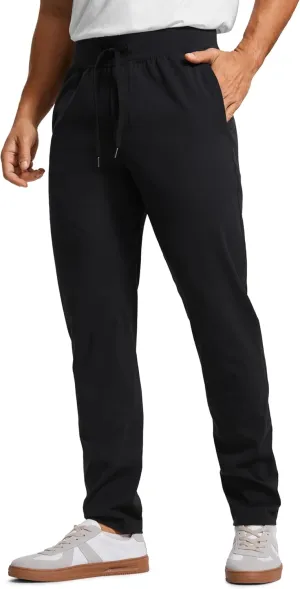 CRZ YOGA 4-Way Stretch Athletic Pants for Men 30" Workout Lounge Casual Work Jogger with Zip Pocket