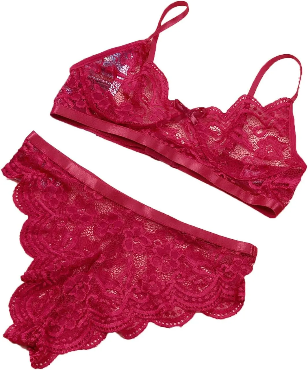 DGHM-JLMY Women Sexy Lingerie High Waist Bra And Panty Set Lace Bralette Sexy Sexy Lace Bra And Panty 2 Piece Lingerie