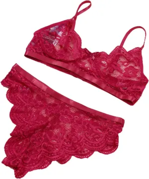 DGHM-JLMY Women Sexy Lingerie High Waist Bra And Panty Set Lace Bralette Sexy Sexy Lace Bra And Panty 2 Piece Lingerie