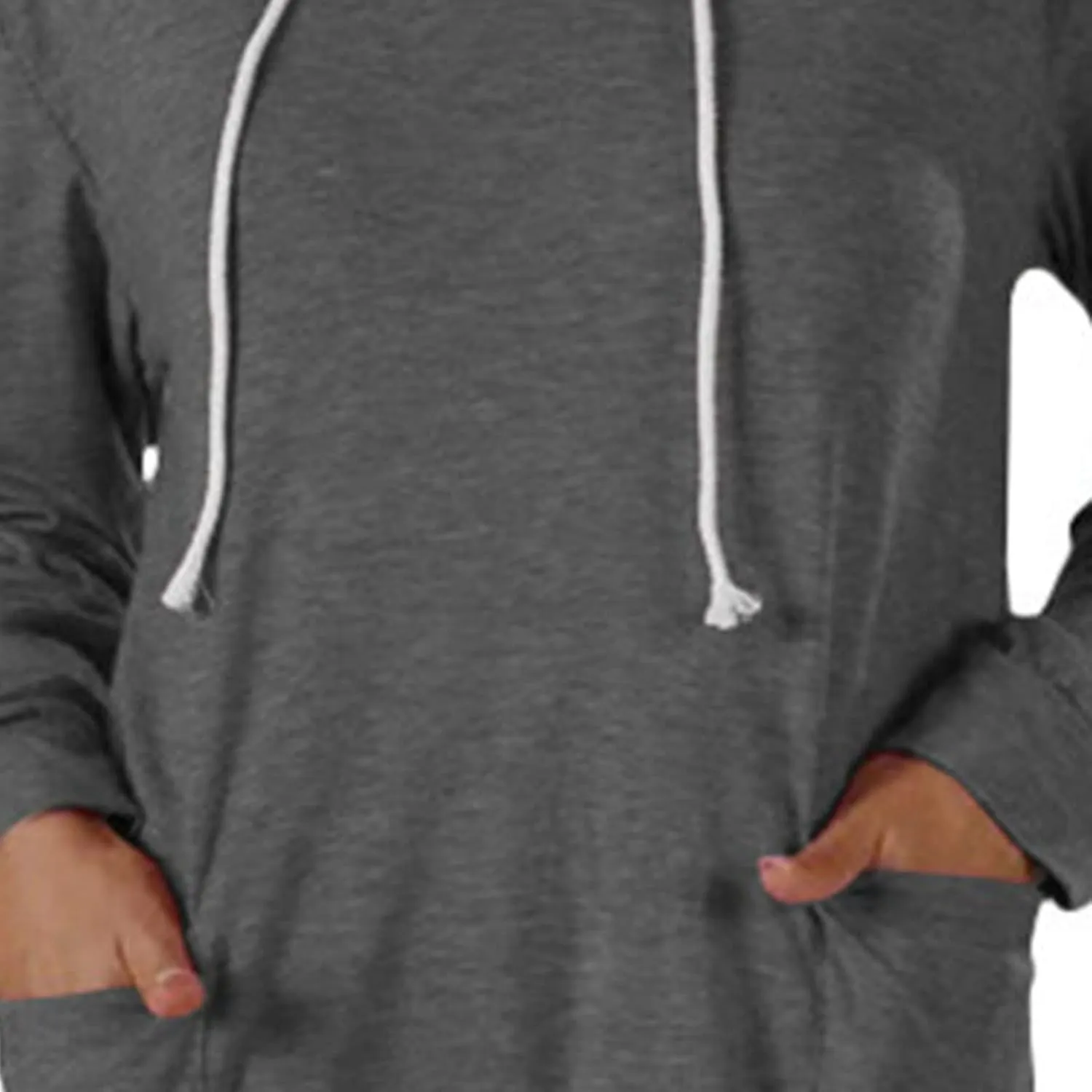 DGHM-JLMY Women's Hooded Pocket Sports Sweater Casual Drawstring Pullover Tunic Top Long Sleeve Hoodie Sweatshirts