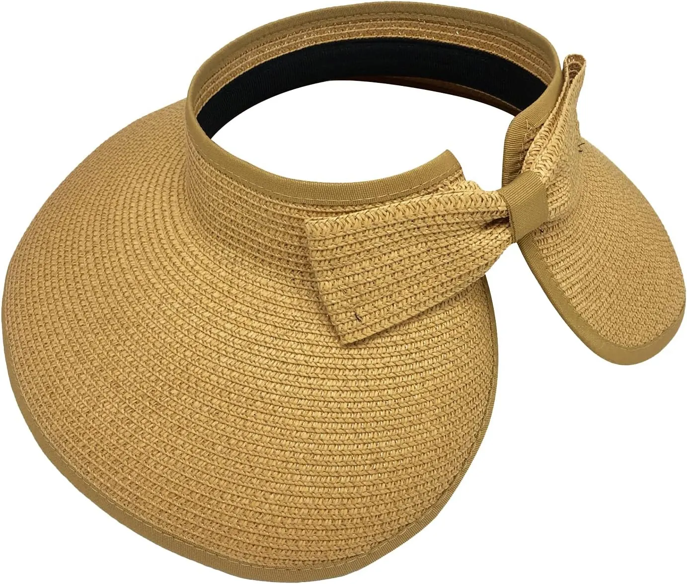 DOOVID Womens Summer Straw Hats Wide Brim Sun Hat UV Protection Visor Foldable Beach Hat for Women