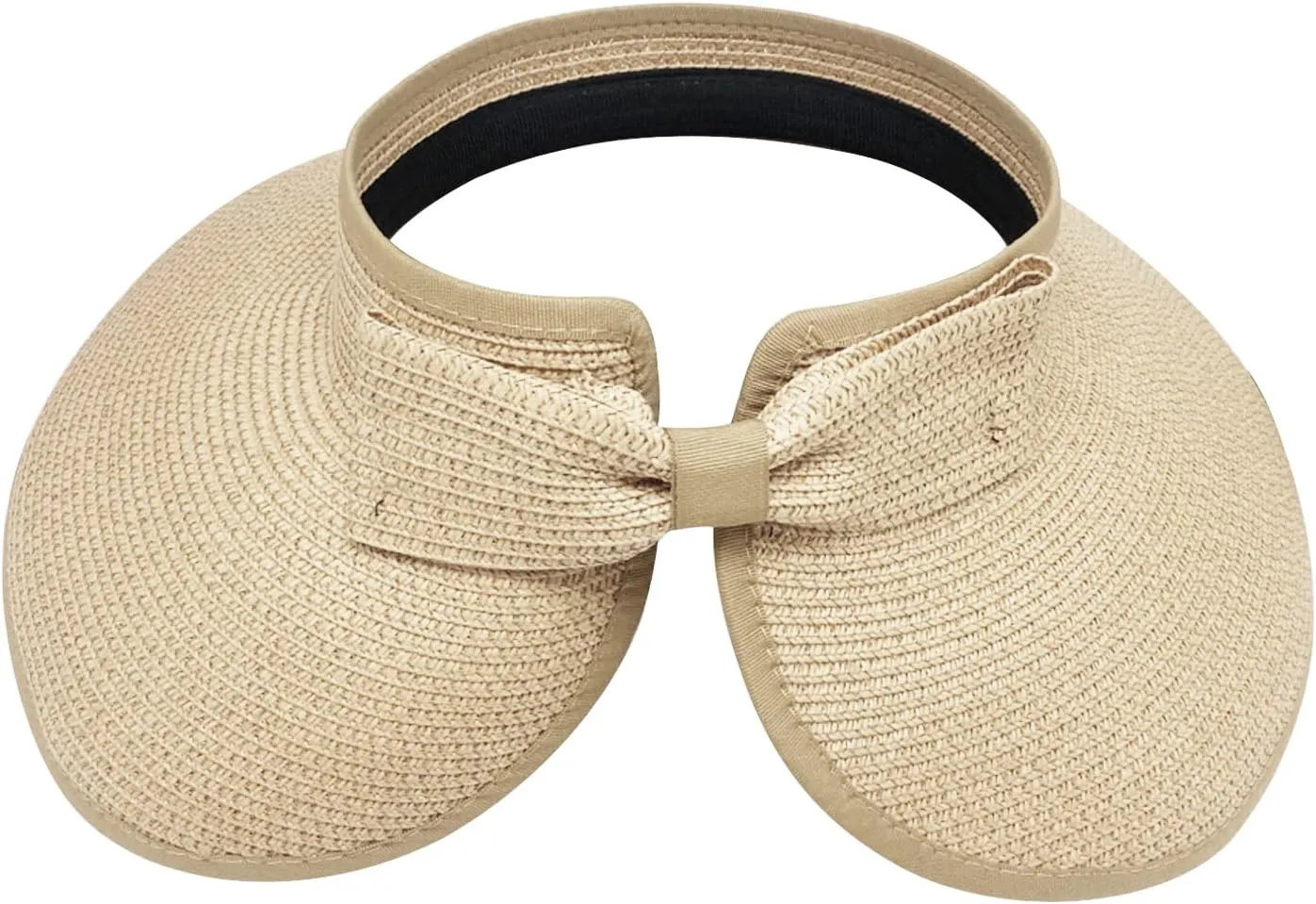 DOOVID Womens Summer Straw Hats Wide Brim Sun Hat UV Protection Visor Foldable Beach Hat for Women