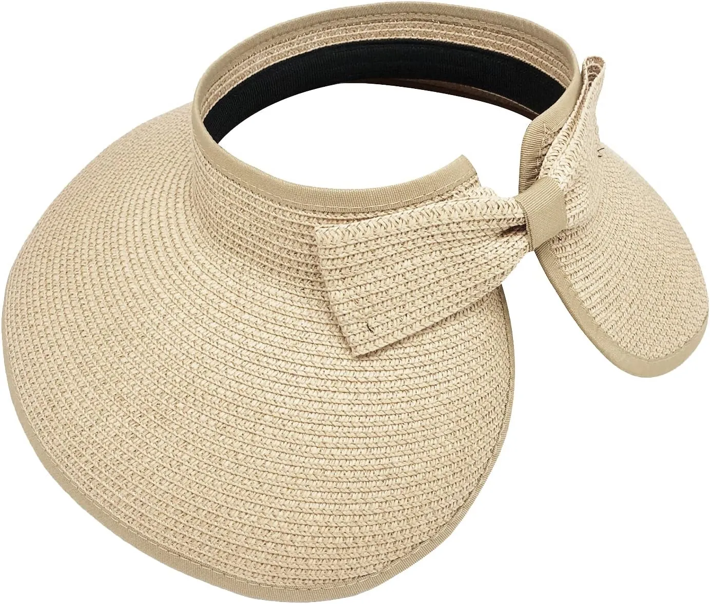 DOOVID Womens Summer Straw Hats Wide Brim Sun Hat UV Protection Visor Foldable Beach Hat for Women