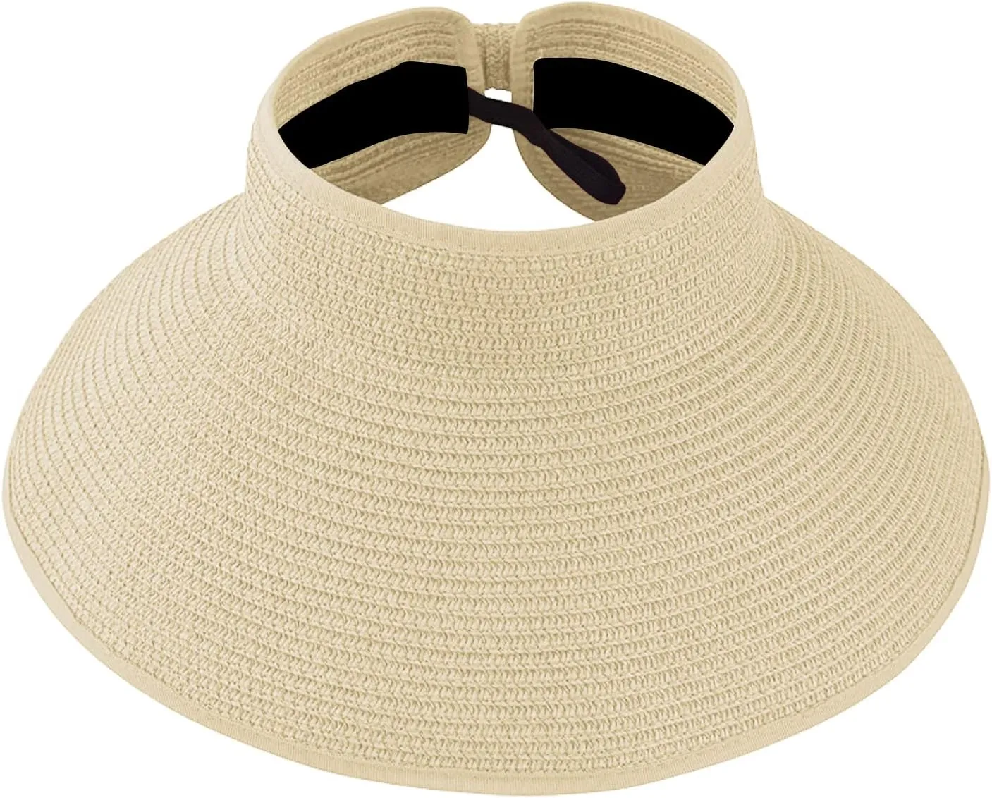 DOOVID Womens Summer Straw Hats Wide Brim Sun Hat UV Protection Visor Foldable Beach Hat for Women