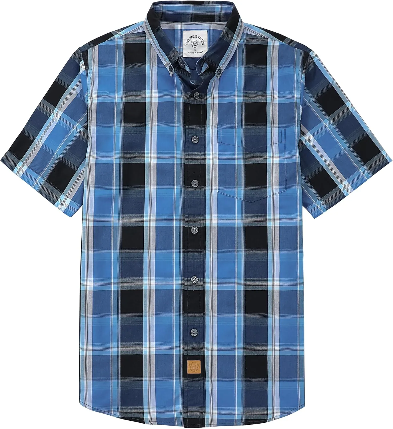 Dubinik® Mens Short Sleeve Button Down Shirts Summer Vintage Short Sleeve Button Down Men Lightweight Men's Casual Shirts
