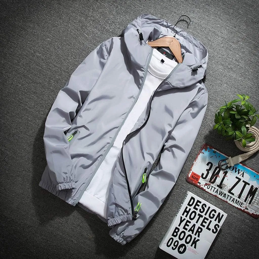 DuDubaby Heated Jacket For Men Golf Jacket Casual Size Hoodie Reflective Zipper Outdoor Sport Heated Coat Velour Jacket