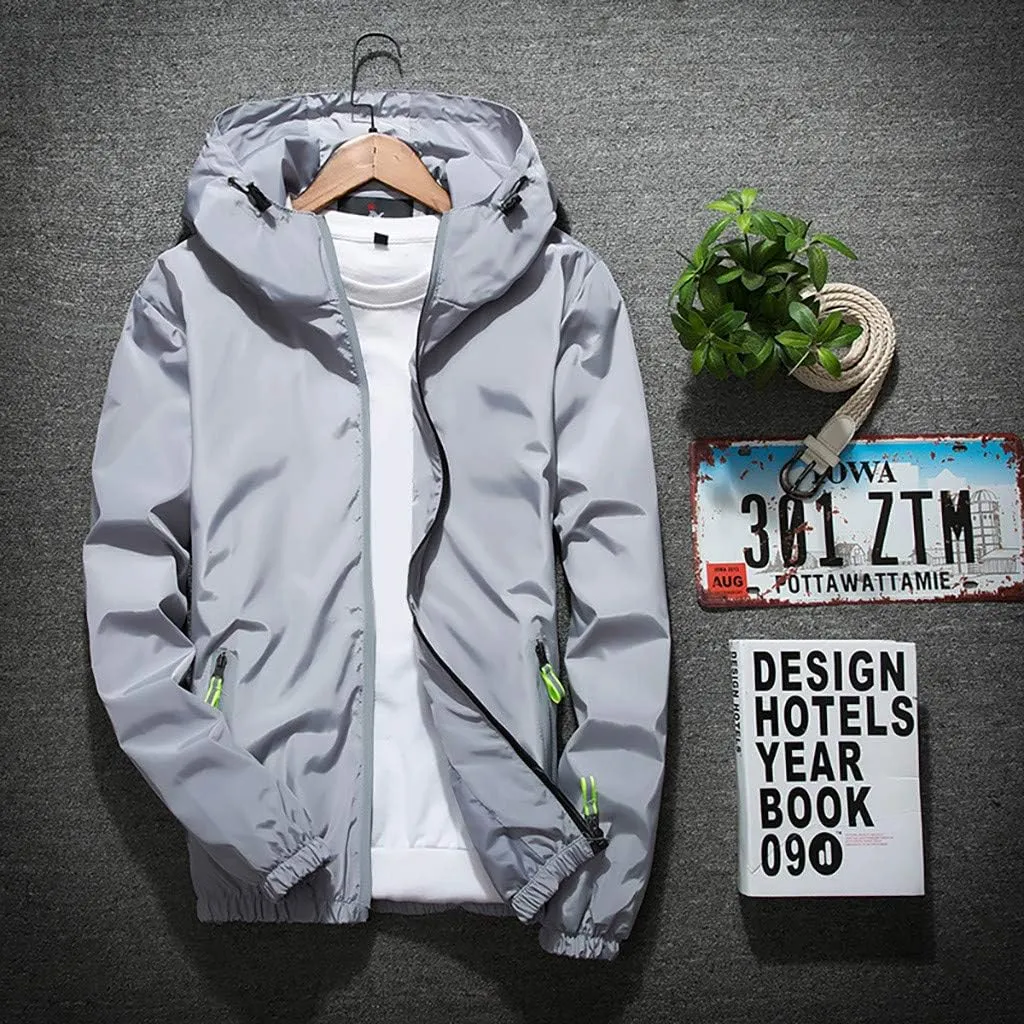 DuDubaby Heated Jacket For Men Golf Jacket Casual Size Hoodie Reflective Zipper Outdoor Sport Heated Coat Velour Jacket