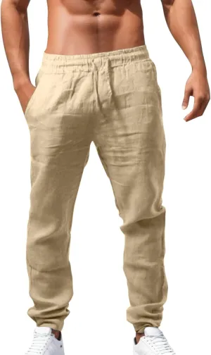 Elastic Solid Men's Color Pants Loose Breathable Pants Casual Pants Plus Size Business Casual Clothes for Women