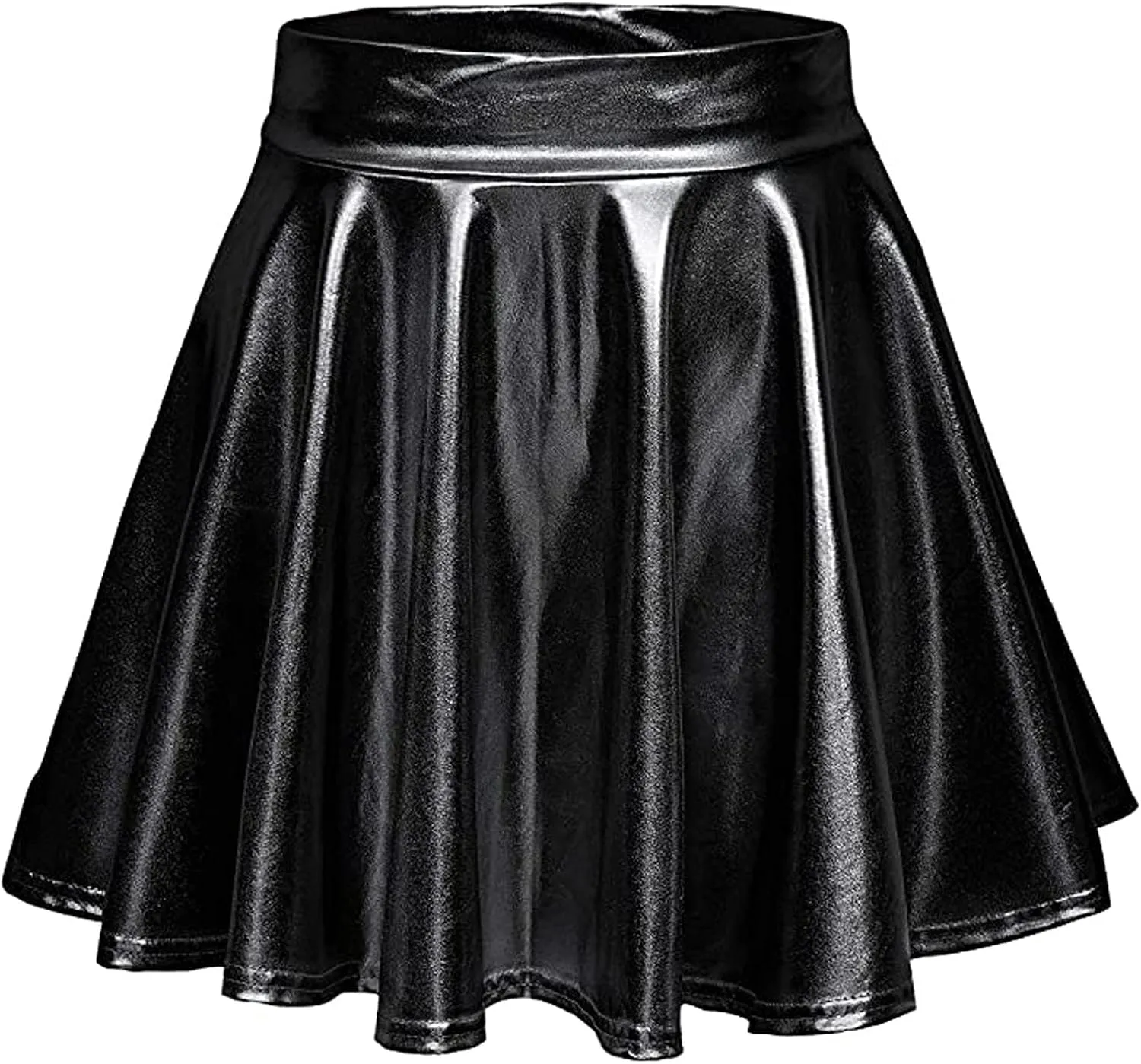Flared Casual Pleated Fashion A-Line Women's Skirt Mini Shiny Skirt Skirt Overalls for Women Plaid