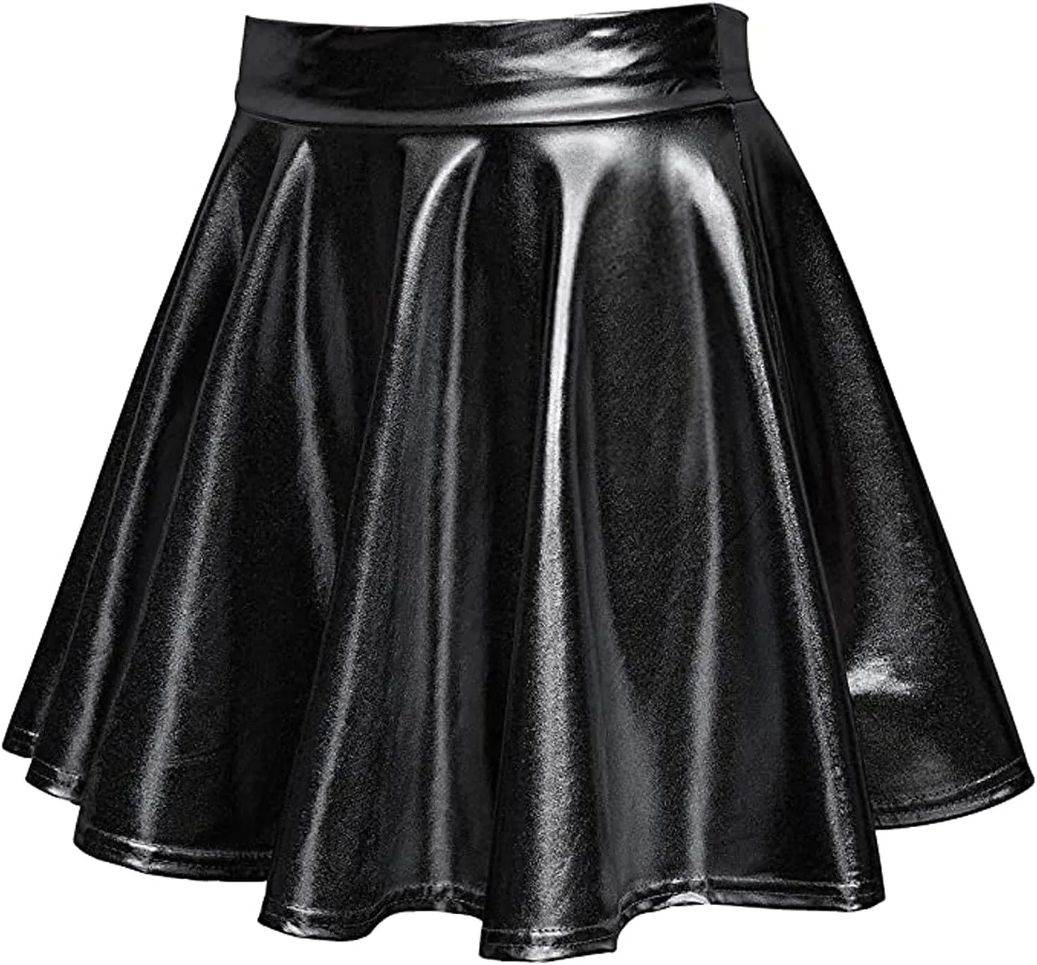 Flared Casual Pleated Fashion A-Line Women's Skirt Mini Shiny Skirt Skirt Overalls for Women Plaid