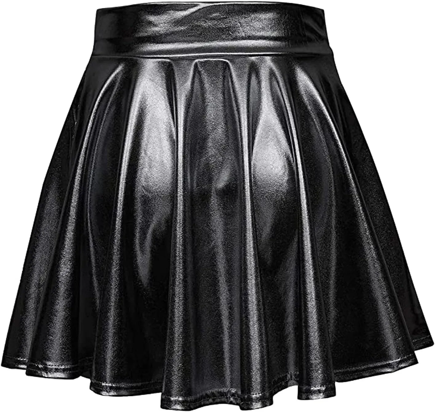 Flared Casual Pleated Fashion A-Line Women's Skirt Mini Shiny Skirt Skirt Overalls for Women Plaid