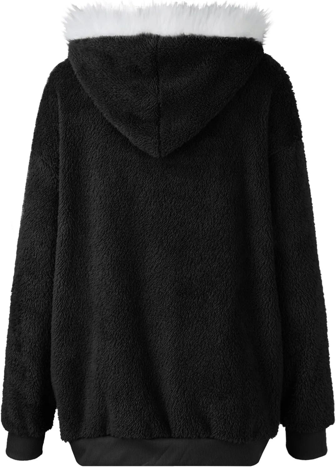Fleece Jacket Sherpa Jackets for Women 2023 Fall Winter Fuzzy Fleece Jacket Casual Loose Hooded Coats Outerwear