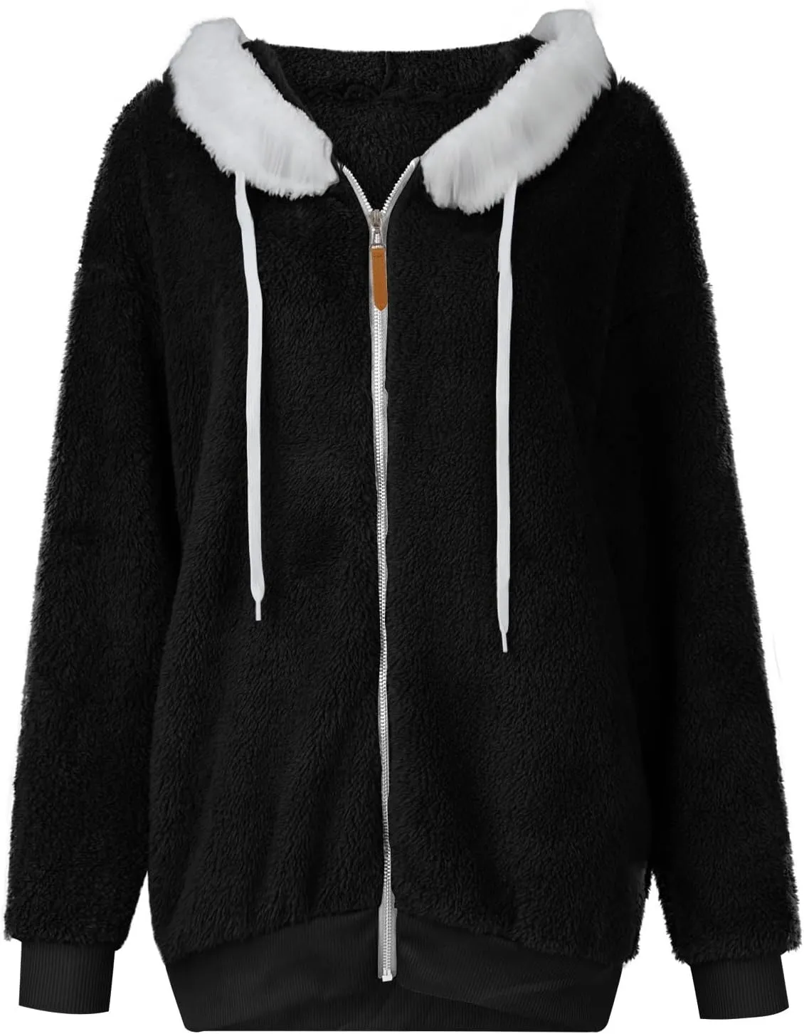 Fleece Jacket Sherpa Jackets for Women 2023 Fall Winter Fuzzy Fleece Jacket Casual Loose Hooded Coats Outerwear