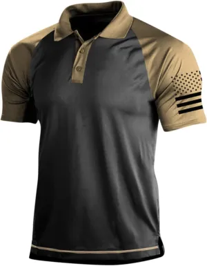 FlekmanArt Summer T Shirt for Men Retro Digital Print Lapel Outdoor Blouses European and American Short Sleeve Casual Tops