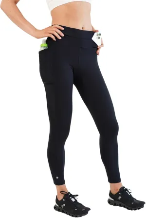 FlipBelt Women's Thermal Fleece-Lined Leggings with Built-in Running Belt with Pockets High-Waisted Moisture-Wicking