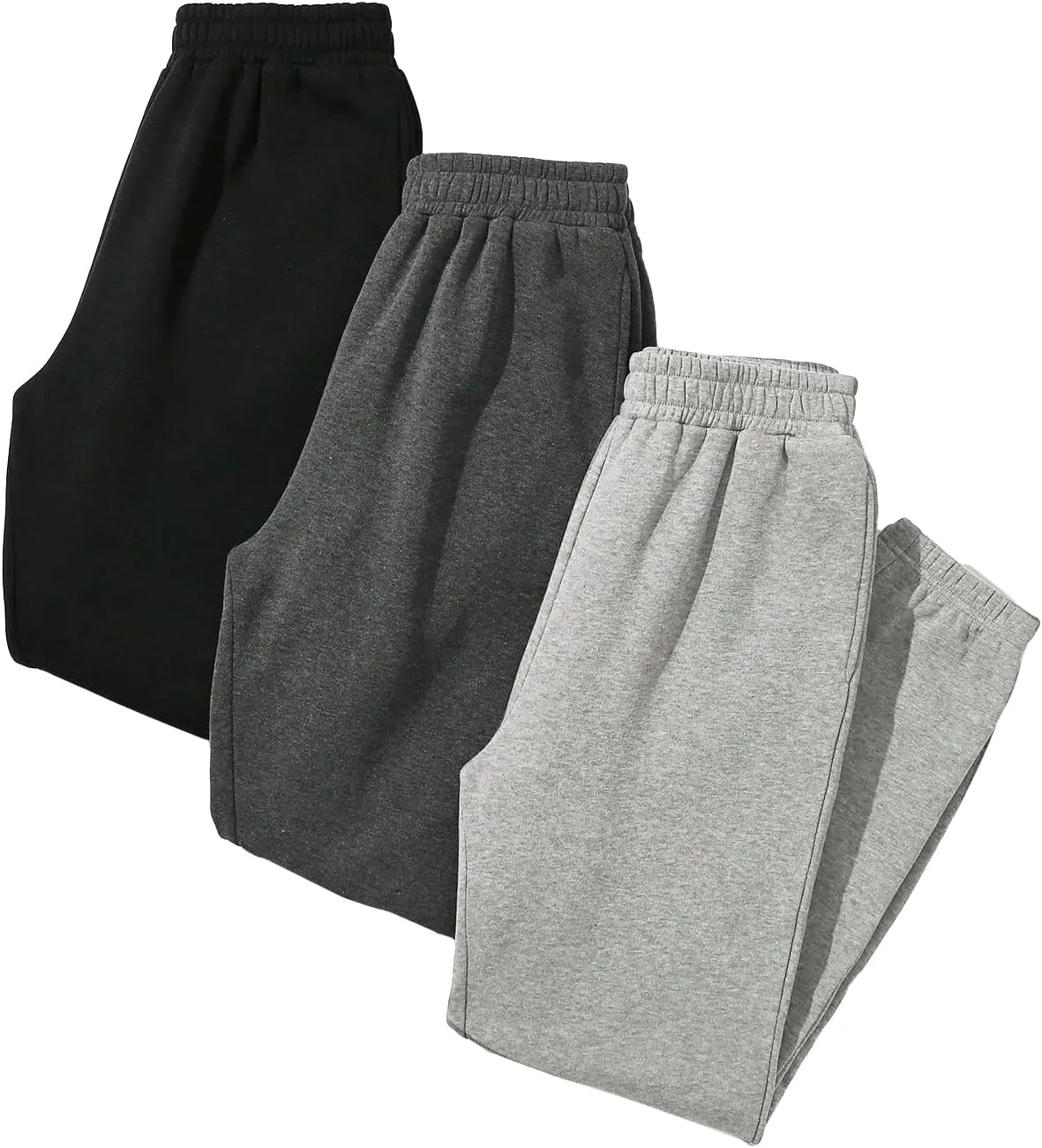 Floerns Women's 3 Piece Graphic Print Drawstring Waist Jogger Sweatpants